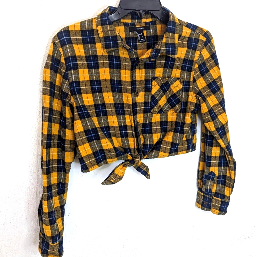 Forever 21 Flannel Crop Top
